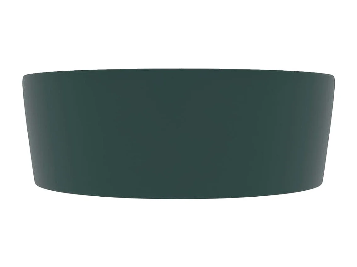 Lavabo de lujo con rebosadero Verde oscuro mate 36x13cm Cerámica