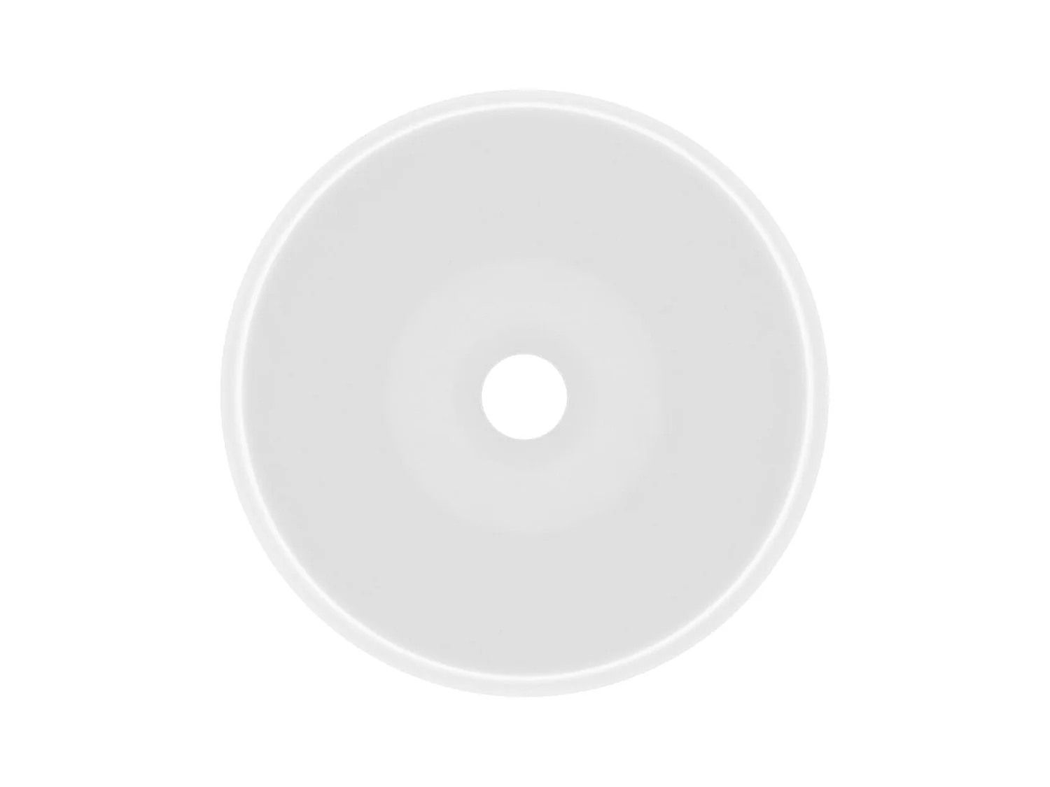 Lavabo redondo de lujo Blanco mate 40x15 cm Cerámica