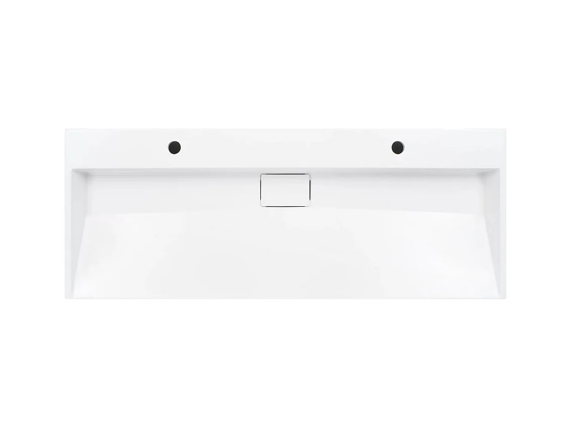 Lavabo 120x46x11 cm Mineral fundido/mármol Blanco