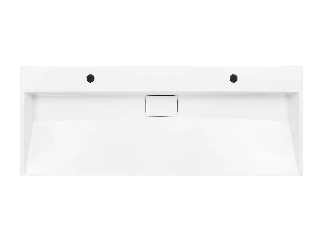 Lavabo 120x46x11 cm Mineral fundido/mármol Blanco