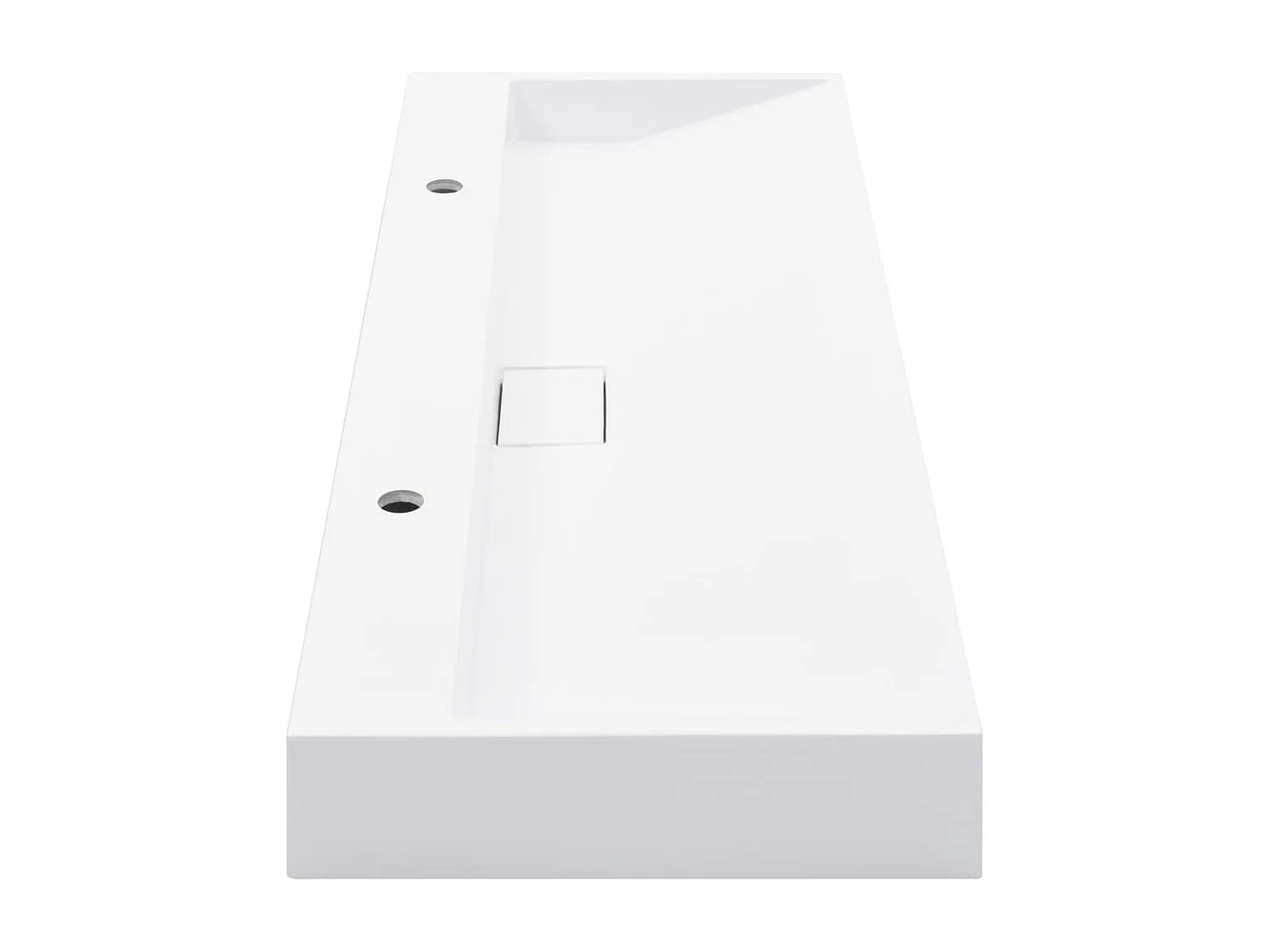 Lavabo 120x46x11 cm Mineral fundido/mármol Blanco