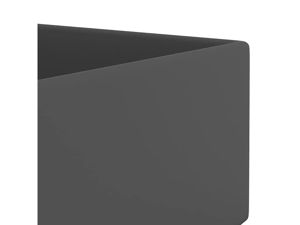 Lavabo de baño con rebosadero Cerámica Gris Oscuro