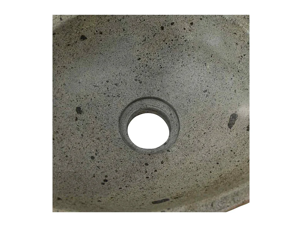 Lichtgrijze kom (30-37) x (25-30) x 12 cm riviersteen