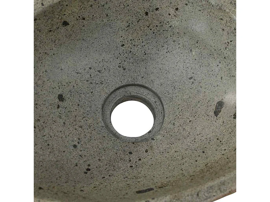 Lavabo grigio chiaro (30-37) x (25-30) x 12 cm in pietra di fiume