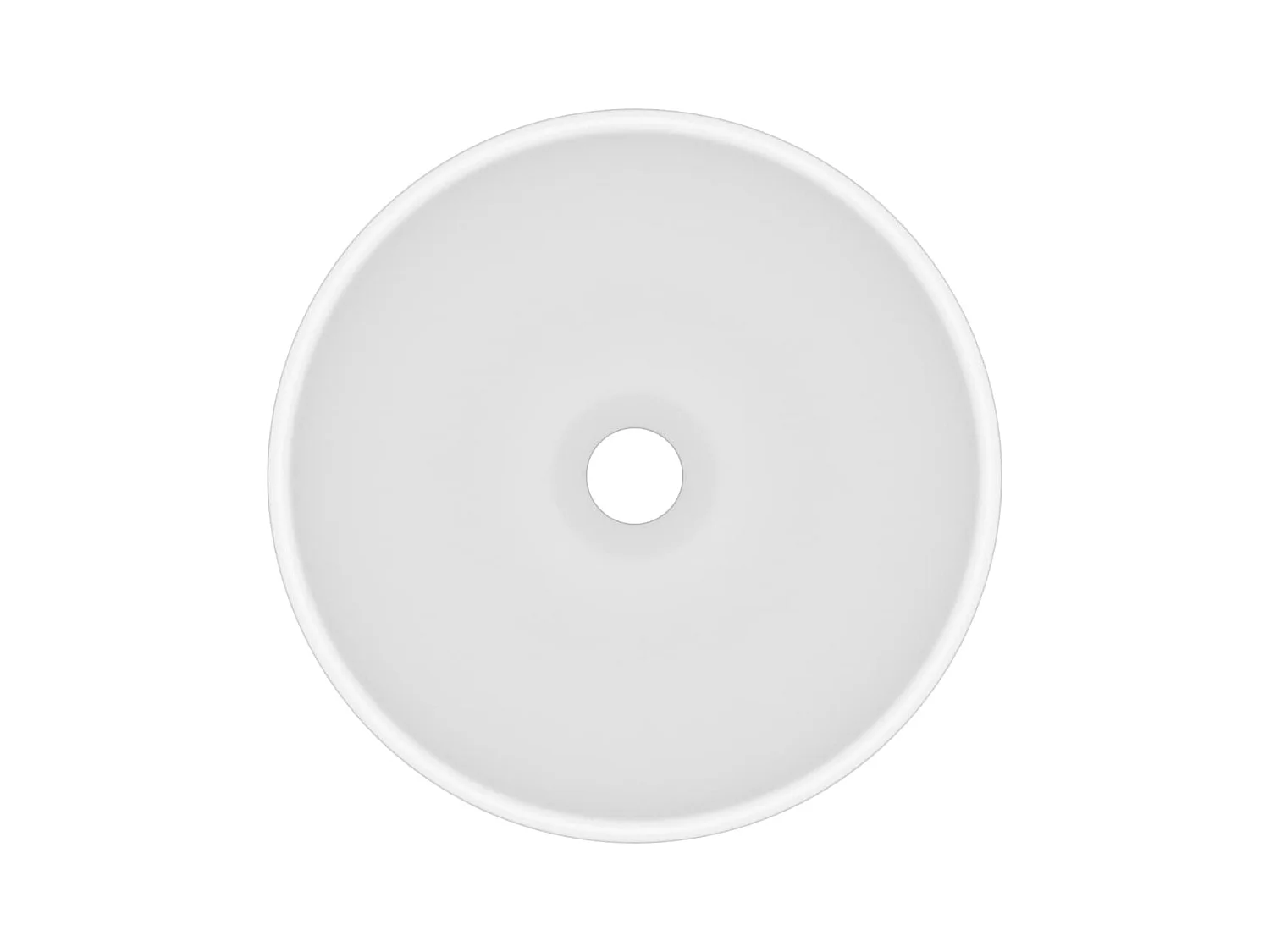 Lavandino da bagno tondo Bianco opaco 32,5x14 cm Ceramica