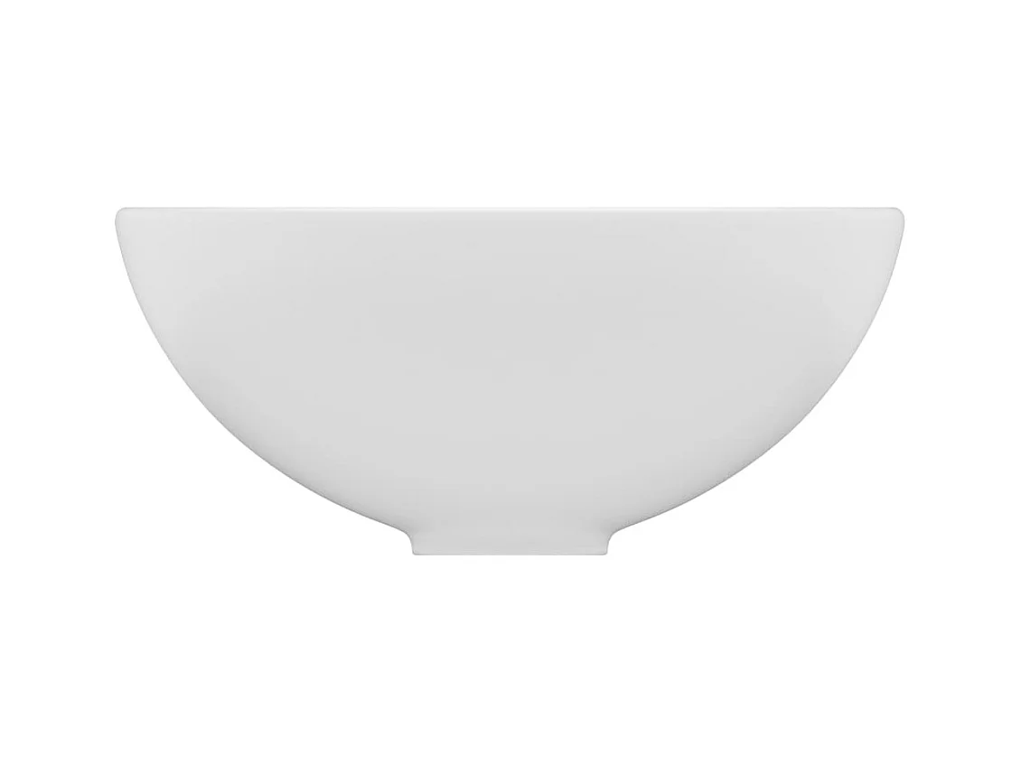 Lavandino da bagno tondo Bianco opaco 32,5x14 cm Ceramica