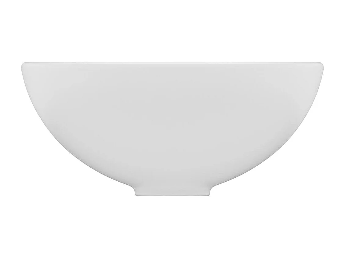Lavabo de baño redondo Blanco mate 32,5x14 cm Cerámica