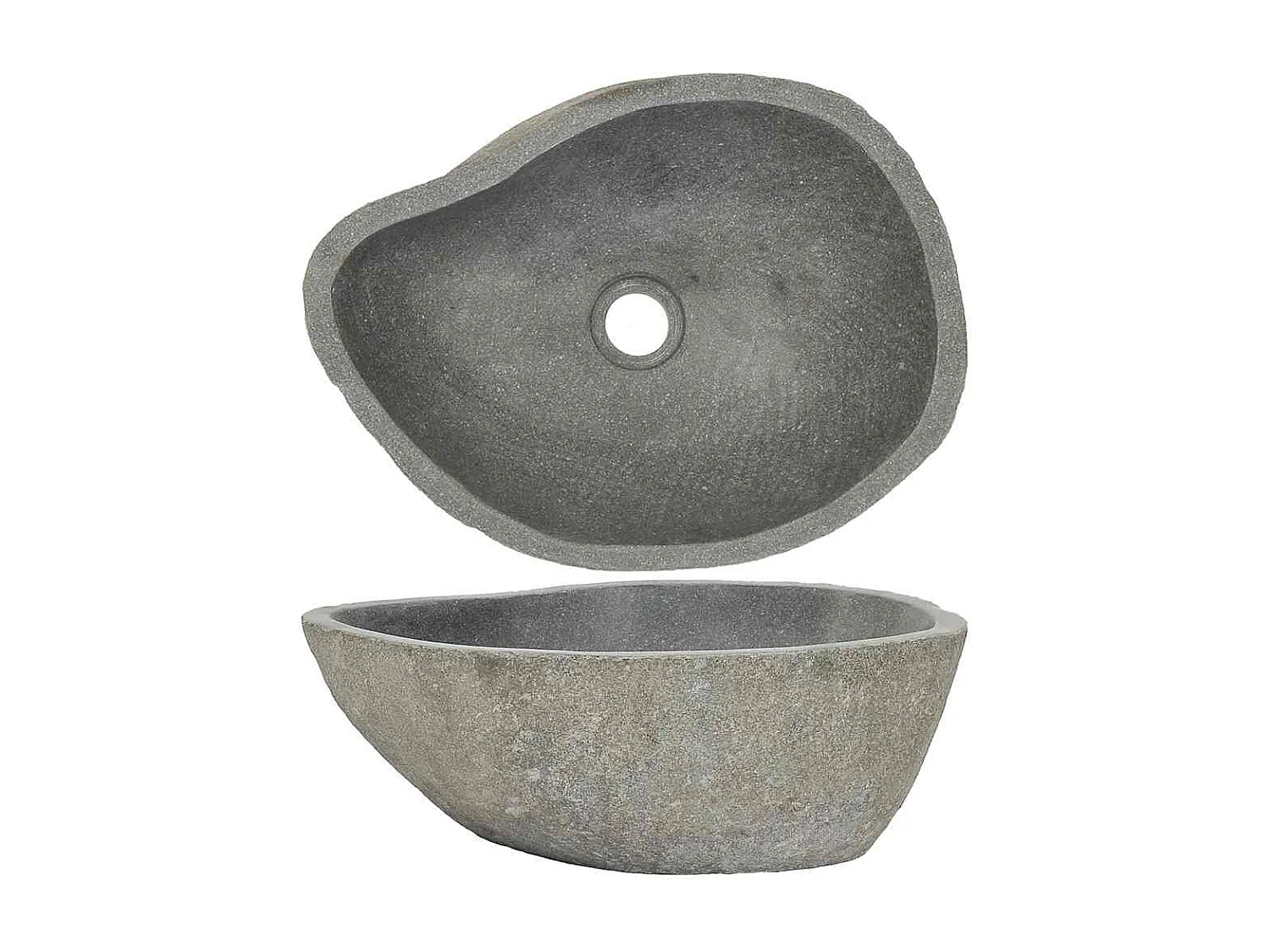 Lavabo ovalado de piedra de río (37-46) x (29-36) cm