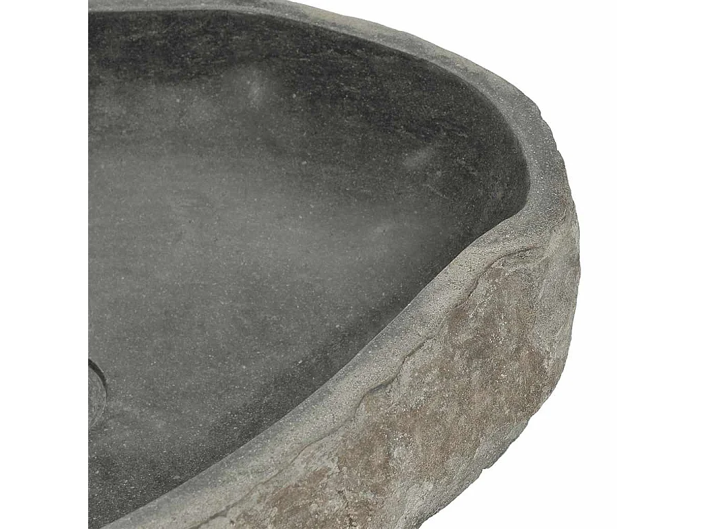 Lavabo en pierre de rivière Ovale (45-53)x(34-41) cm