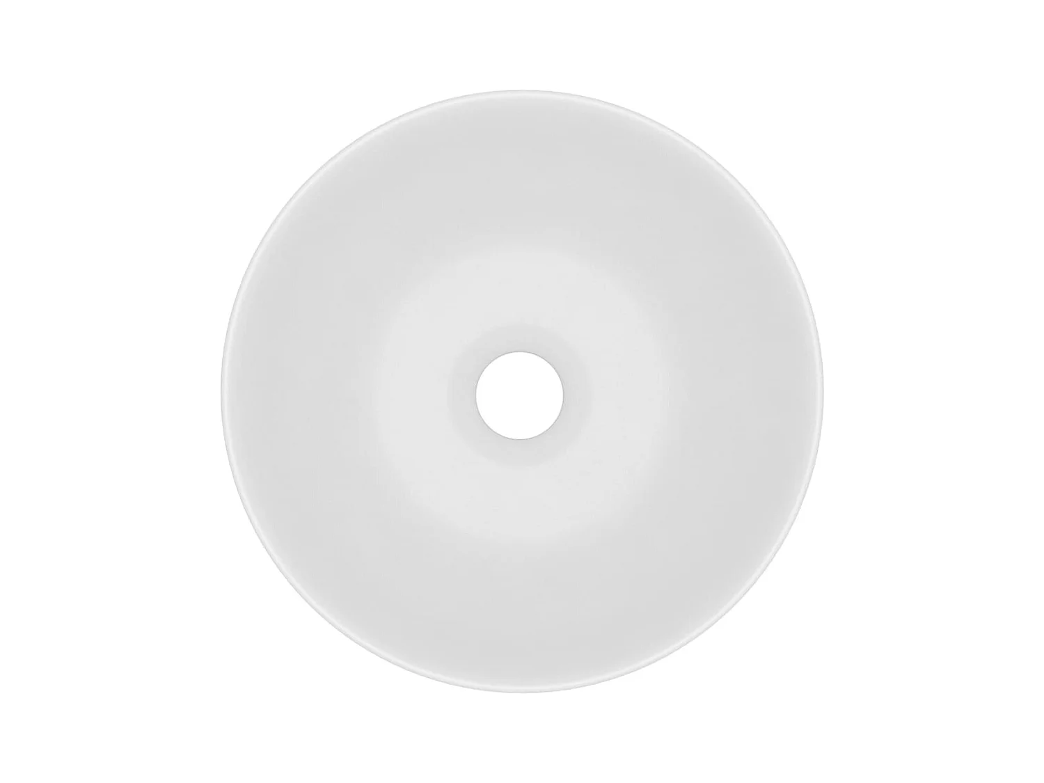 Lavabo de baño Cerámica Blanco Mate Redondo