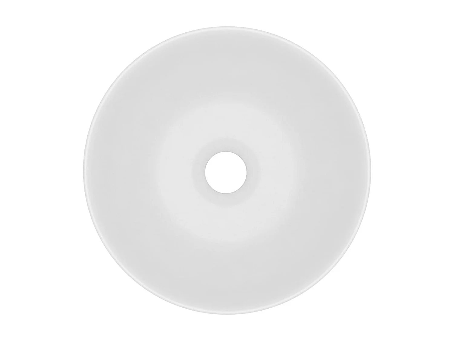 Lavabo de baño Cerámica Blanco Mate Redondo