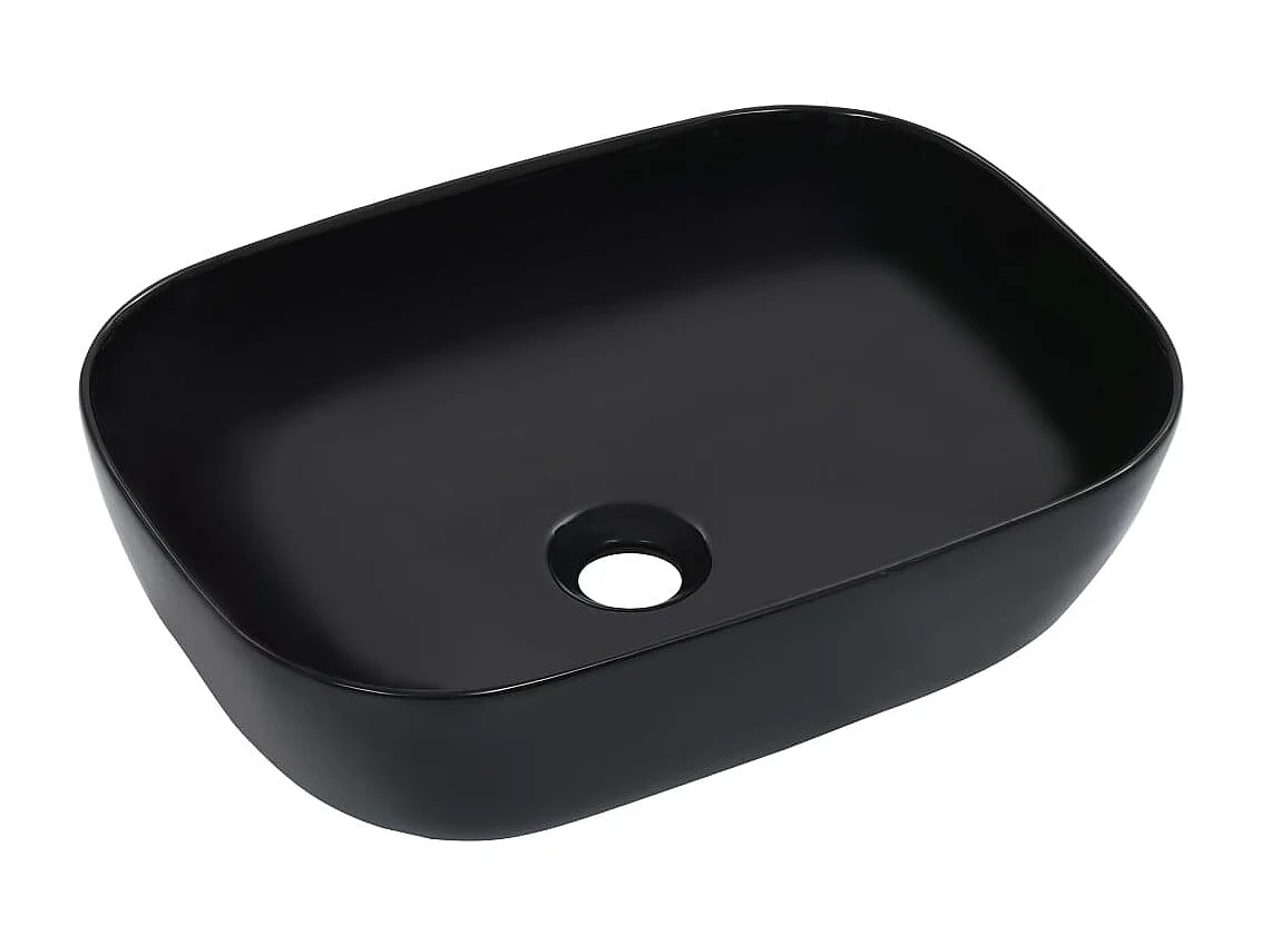 Lavabo 45,5x32x13 cm Cerámica Negra