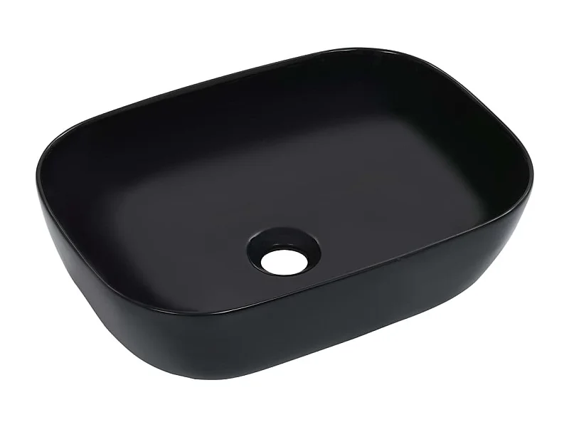 Lavabo 45,5x32x13 cm Cerámica Negra