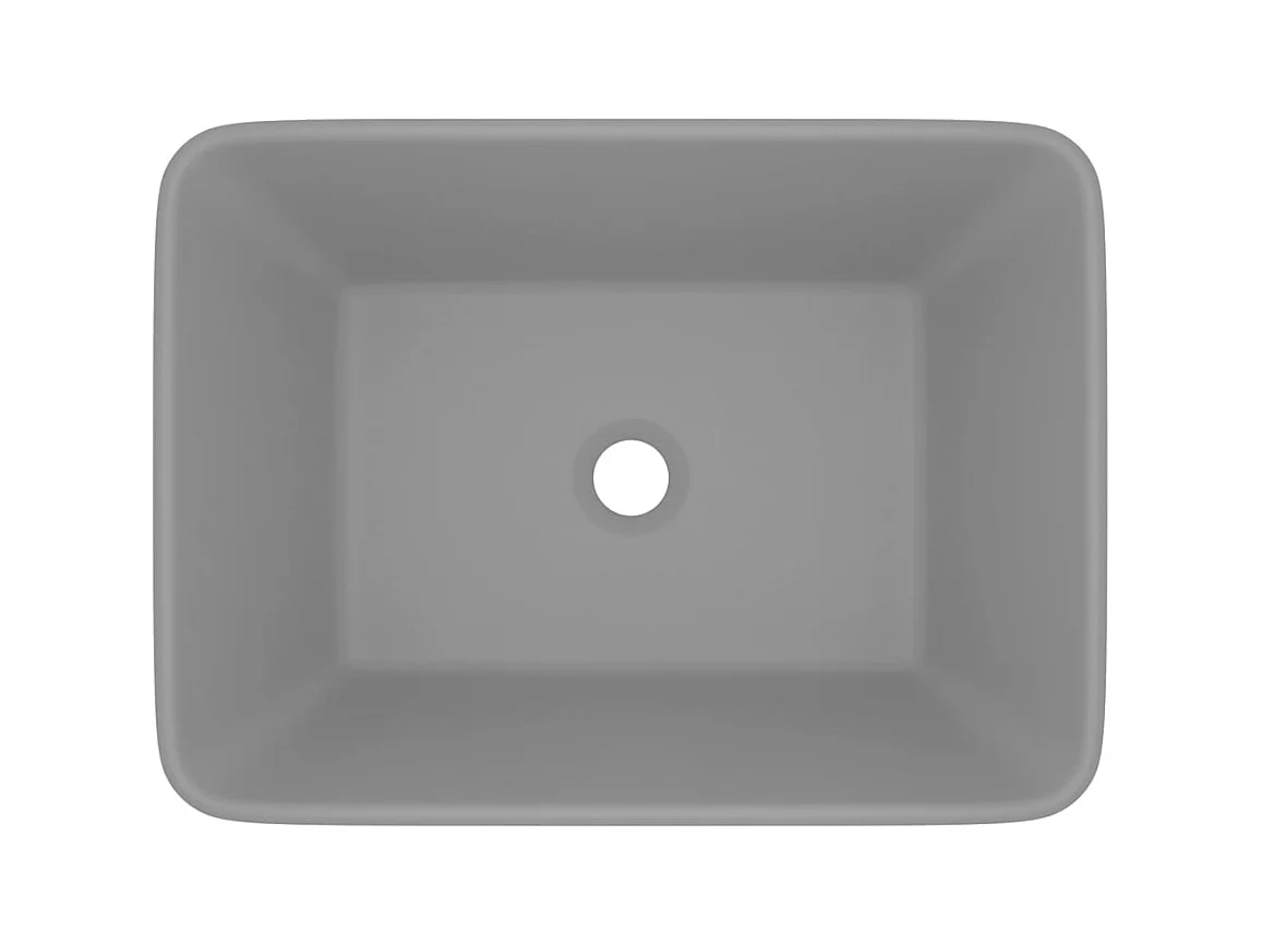 Luxe wastafel Lichtgrijs mat 41x30x12 cm Keramiek