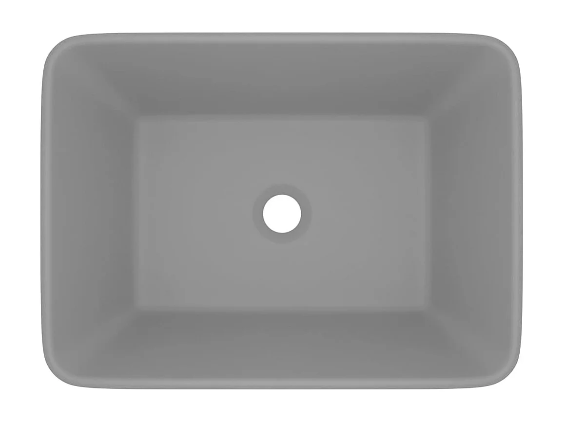 Lavabo de lujo Gris claro mate 41x30x12 cm Cerámica