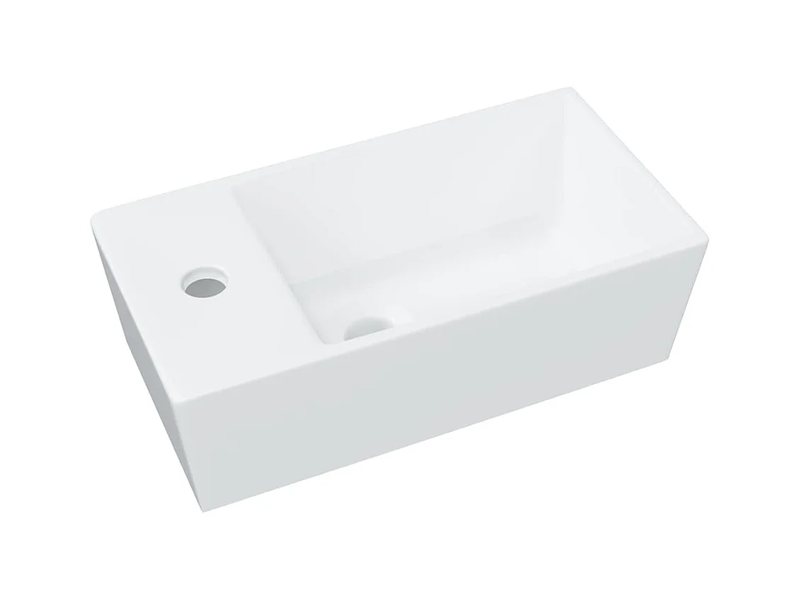 Lavabo blanc 48x25x15 cm céramique