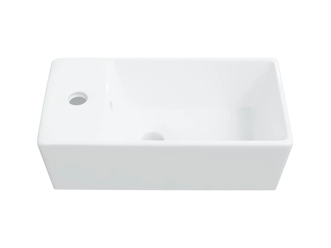 Lavabo blanc 48x25x15 cm céramique