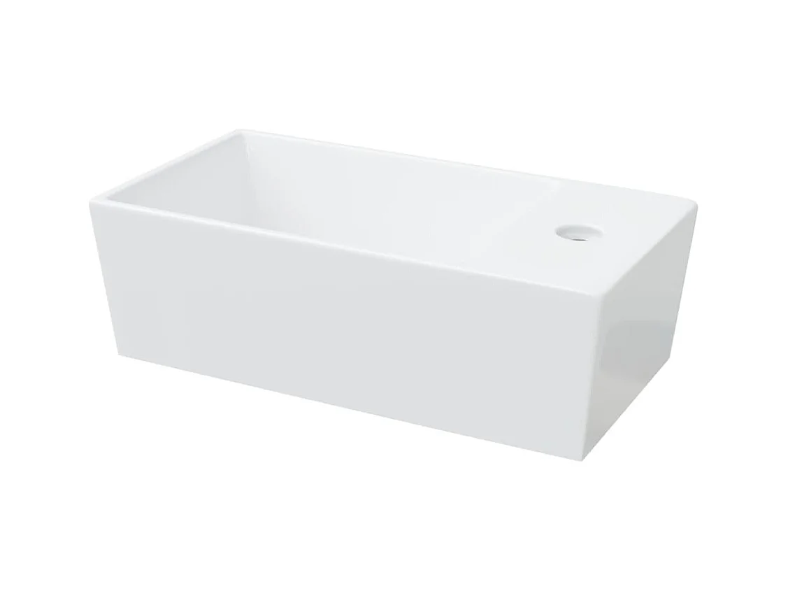 Lavabo blanc 48x25x15 cm céramique