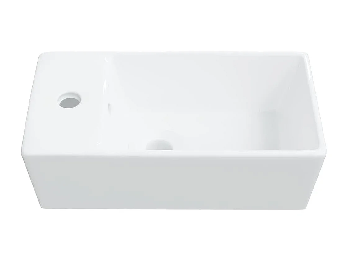 Lavabo blanc 48x25x15 cm céramique