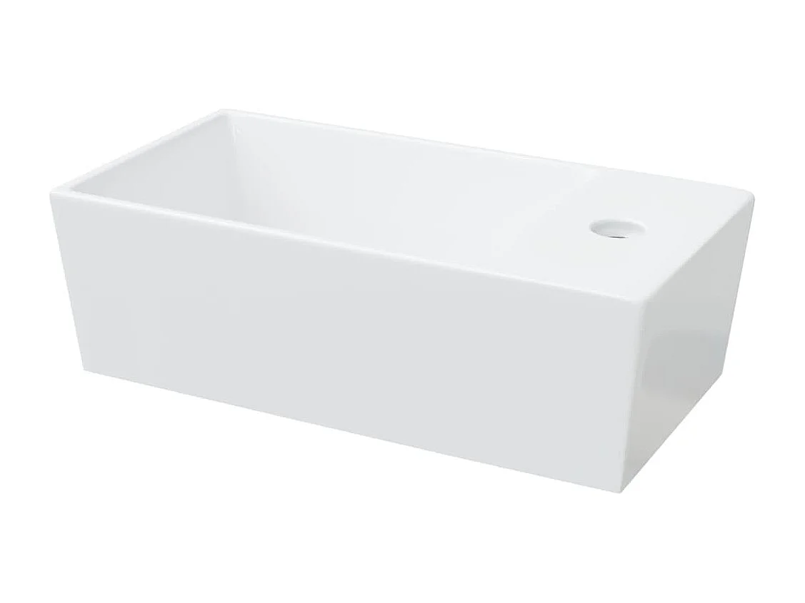 Lavabo blanc 48x25x15 cm céramique