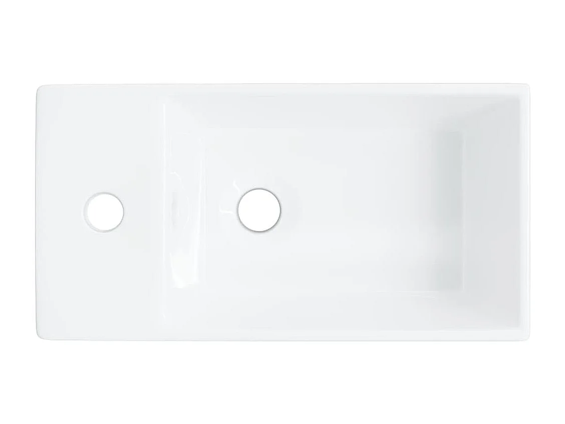 Lavabo blanc 48x25x15 cm céramique