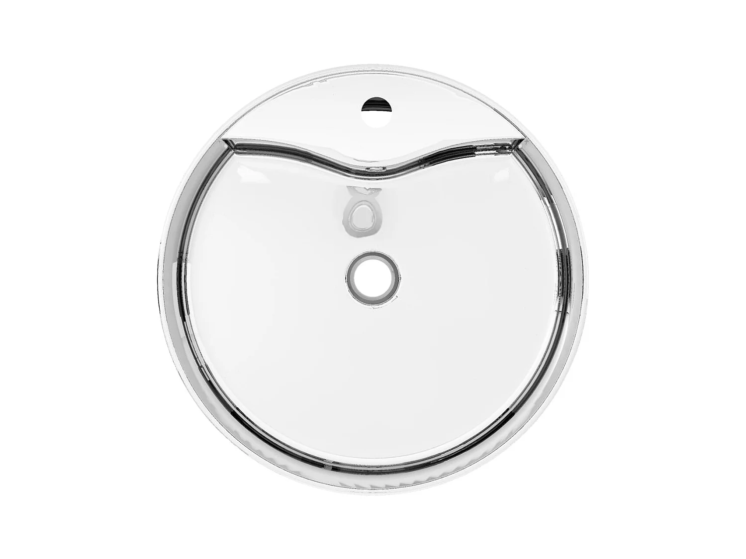 Lavabo con rebosadero 46,5 x 15,5 cm Cerámica Plata