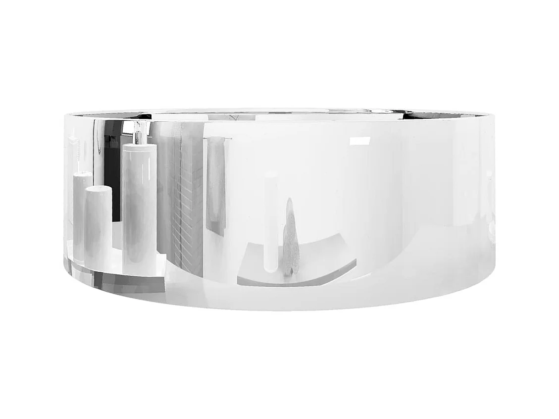 Lavabo con rebosadero 46,5 x 15,5 cm Cerámica Plata