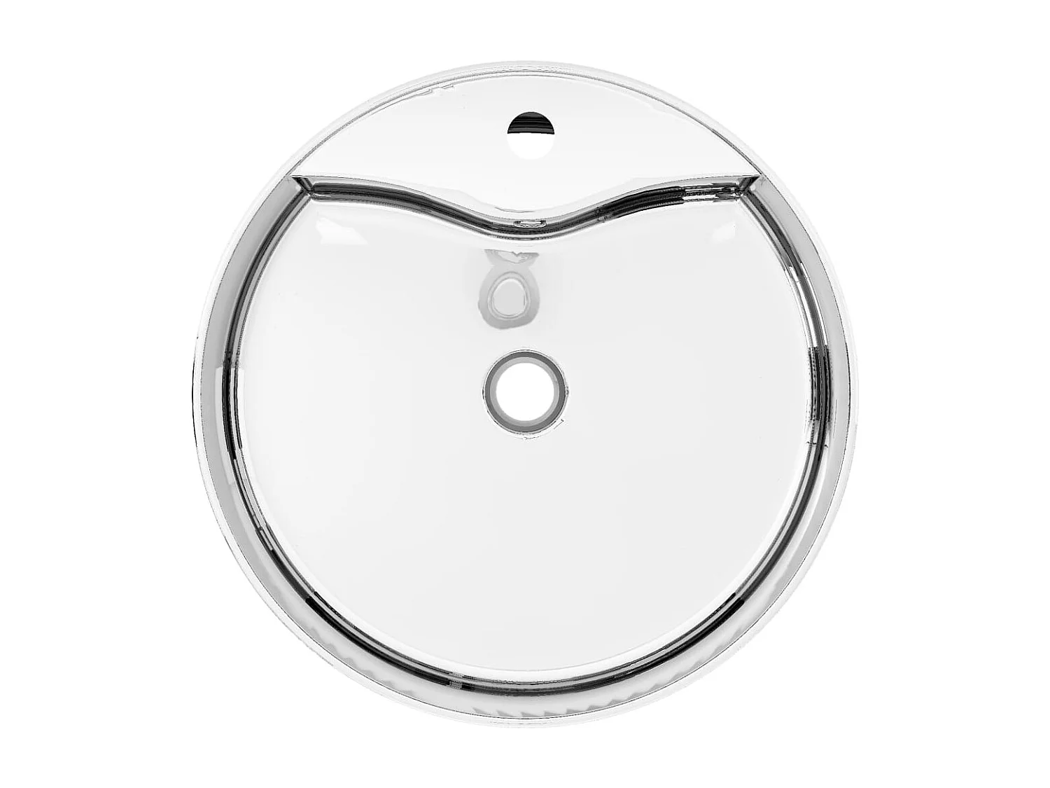 Lavabo con troppopieno 46,5 x 15,5 cm Ceramica Argento