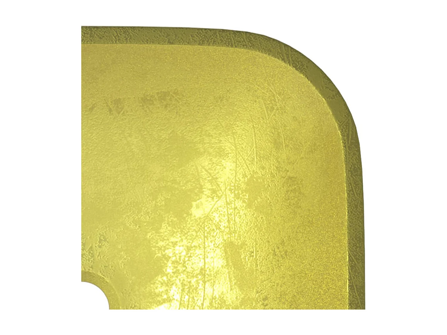 Lavabo de cristal 42x42x14 cm Oro