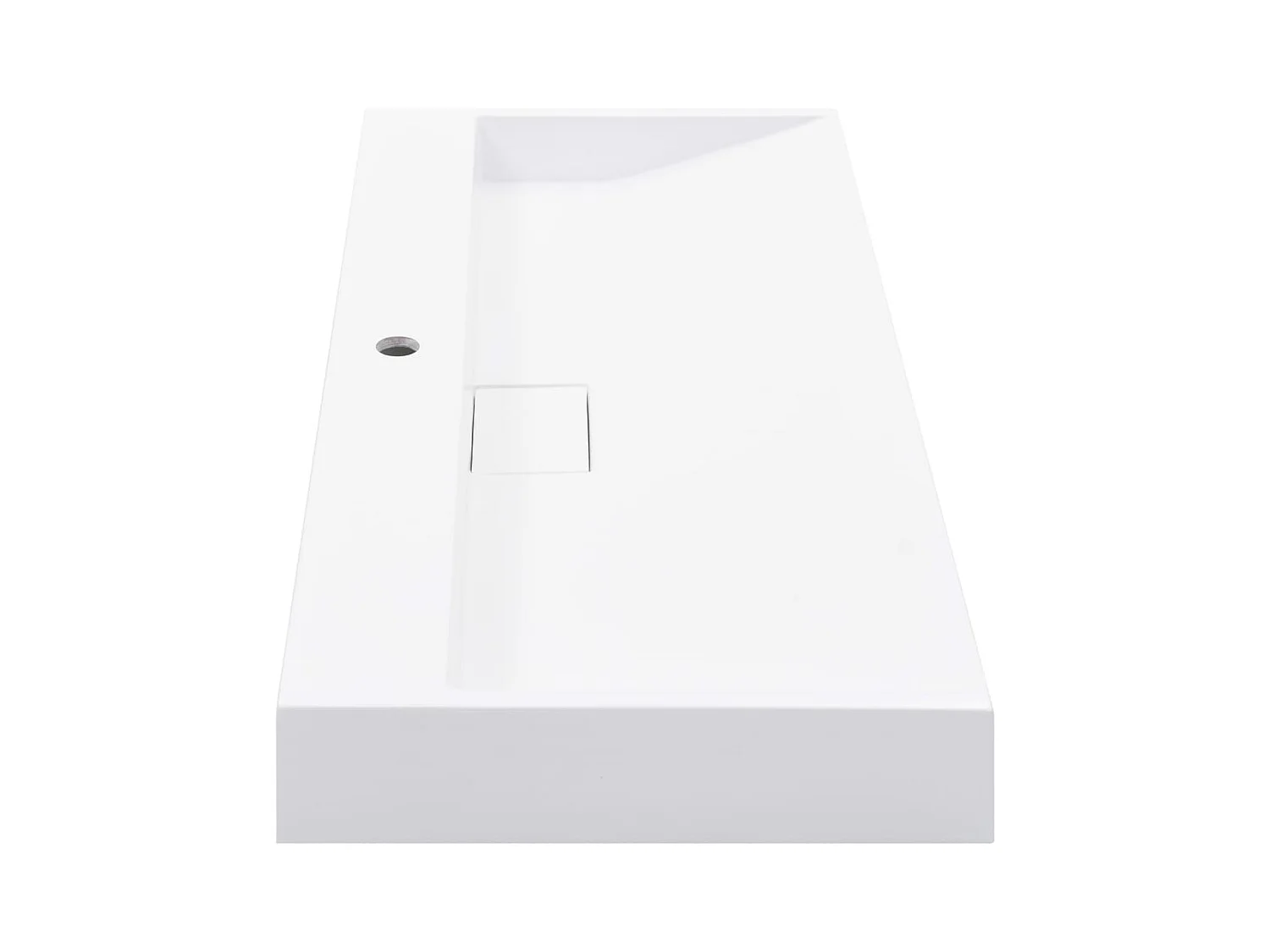 Wastafel 100x46x11 cm Mineraal gegoten/marmer Wit