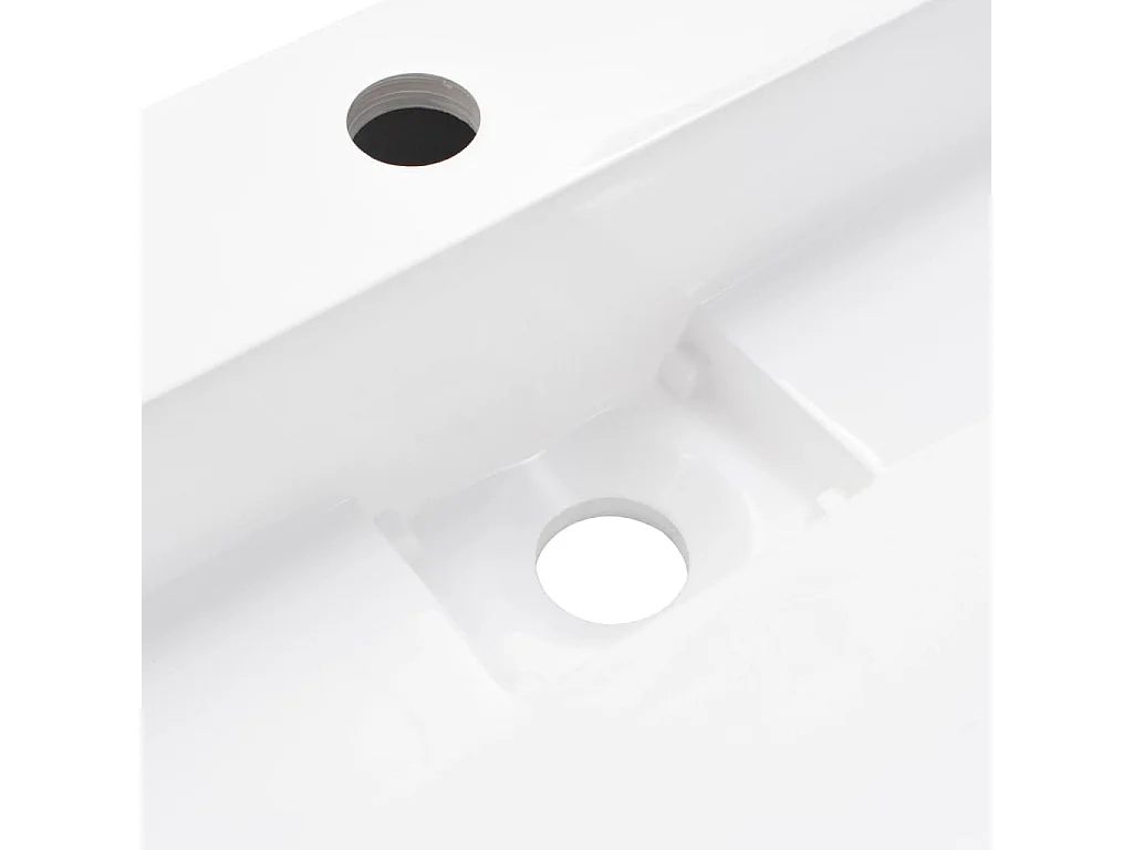 Lavabo 100x46x11 cm Minerale colata/marmo Bianco