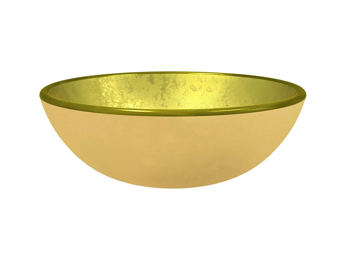 Lavabo de cristal templado 35x12 cm Oro