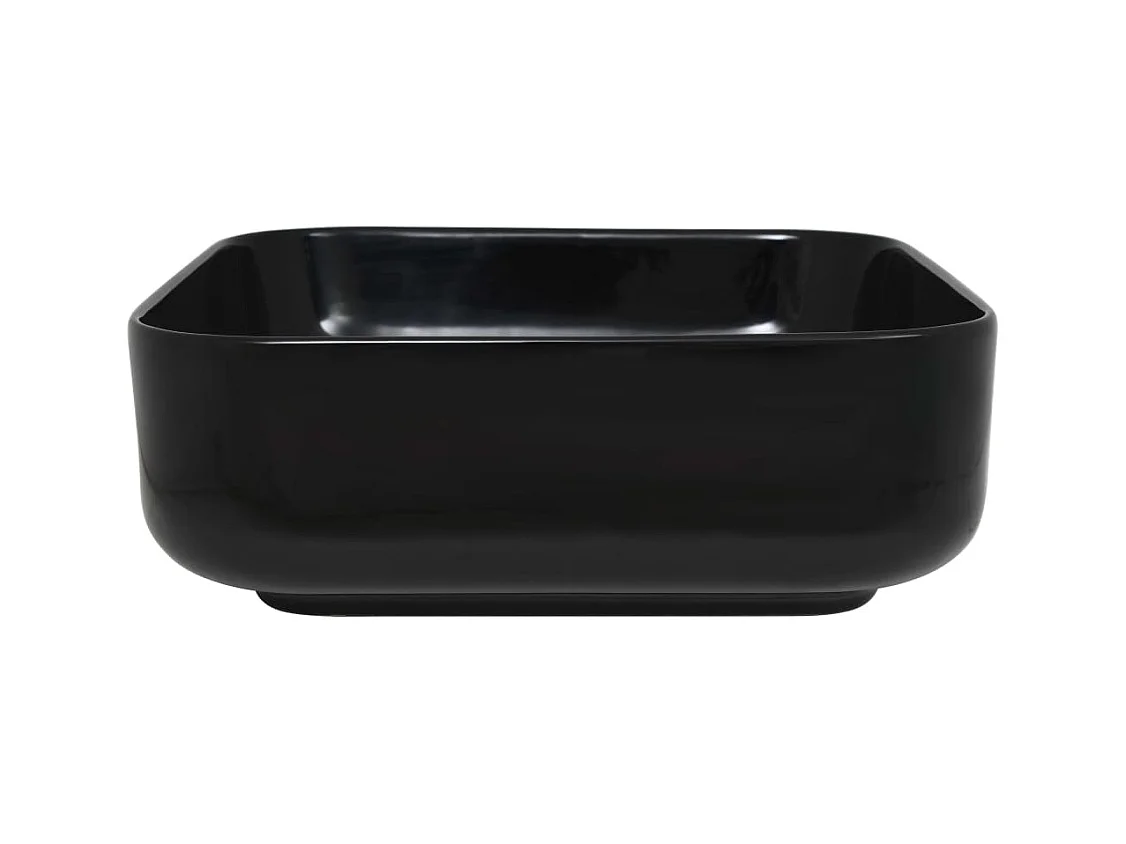 Lavabo carré Céramique Noir 38 x 38 x 13,5 cm