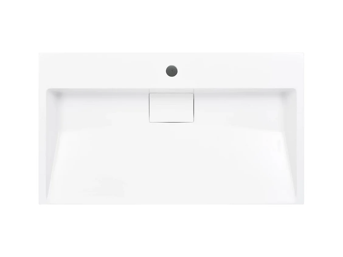 Lavabo 80x46x11 cm Mineral fundido/mármol Blanco