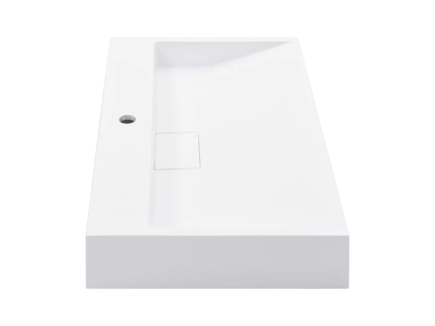 Lavabo 80x46x11 cm Mineral fundido/mármol Blanco