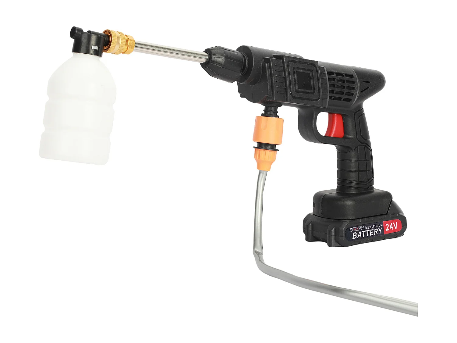 Nettoyeur haute pression sans fil, buse multifonction, moteur en cuivre alimenté par batterie, 24 V 200W