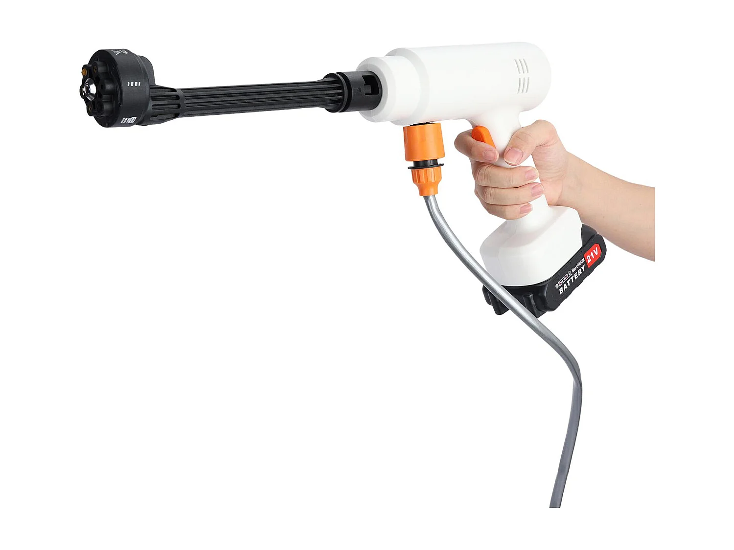 Nettoyeur haute pression électrique sans fil, 180 W,avec buse réglable 6 en 1, 2 batteries et 1 chargeur