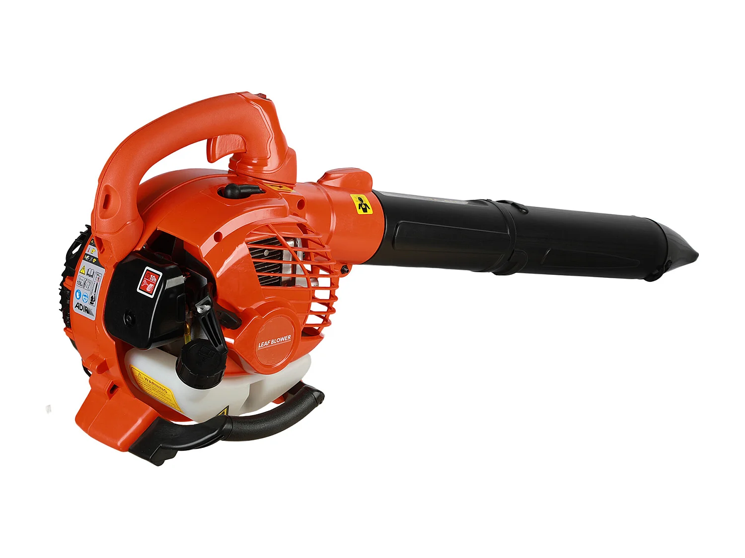 Souffleur aspirateur thermique portatif à 2 temps,avec tuyau de soufflage droit et courbé, orange