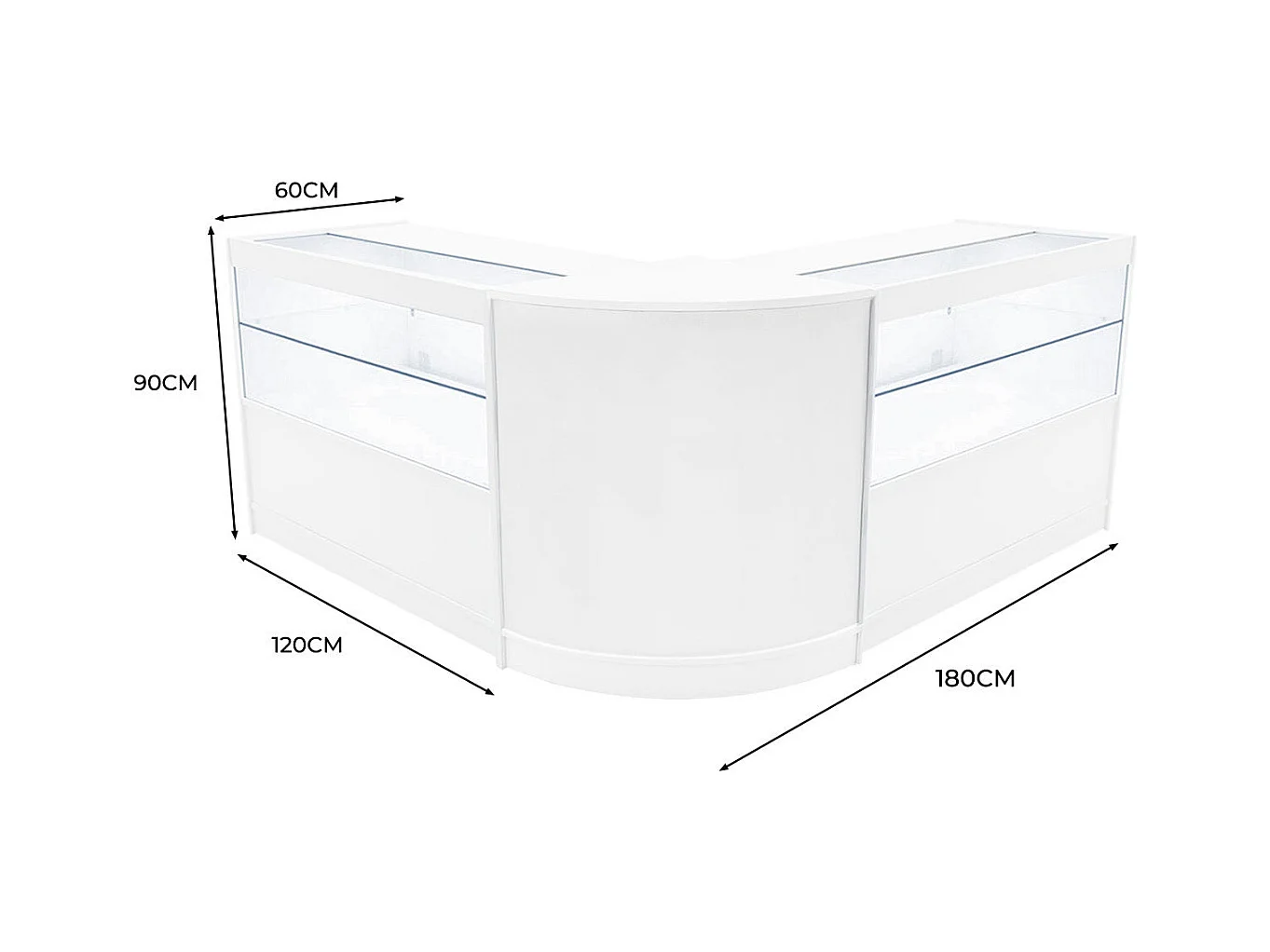 Zestaw oświetlenia sklepowego Selene LED CM60 i 2 x C1200 – biały