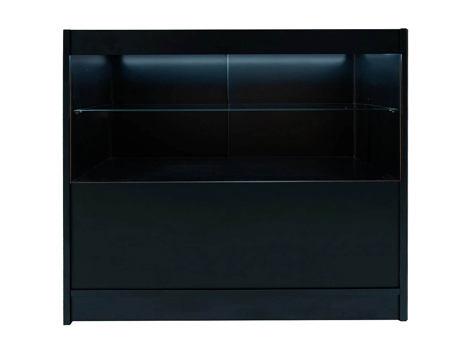 Set Banconi Nero Selene LED C1200 CM60 con Serratura e Vetrina Espositiva