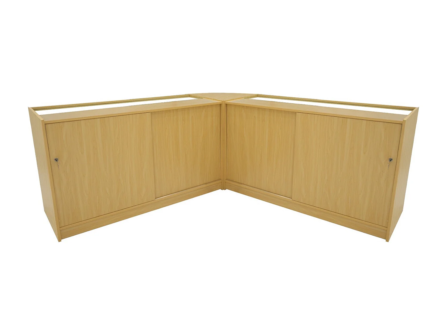 Comptoir de Ventes Verouillables en MDF Érable à LED Ensemble Selene C1500 CM60