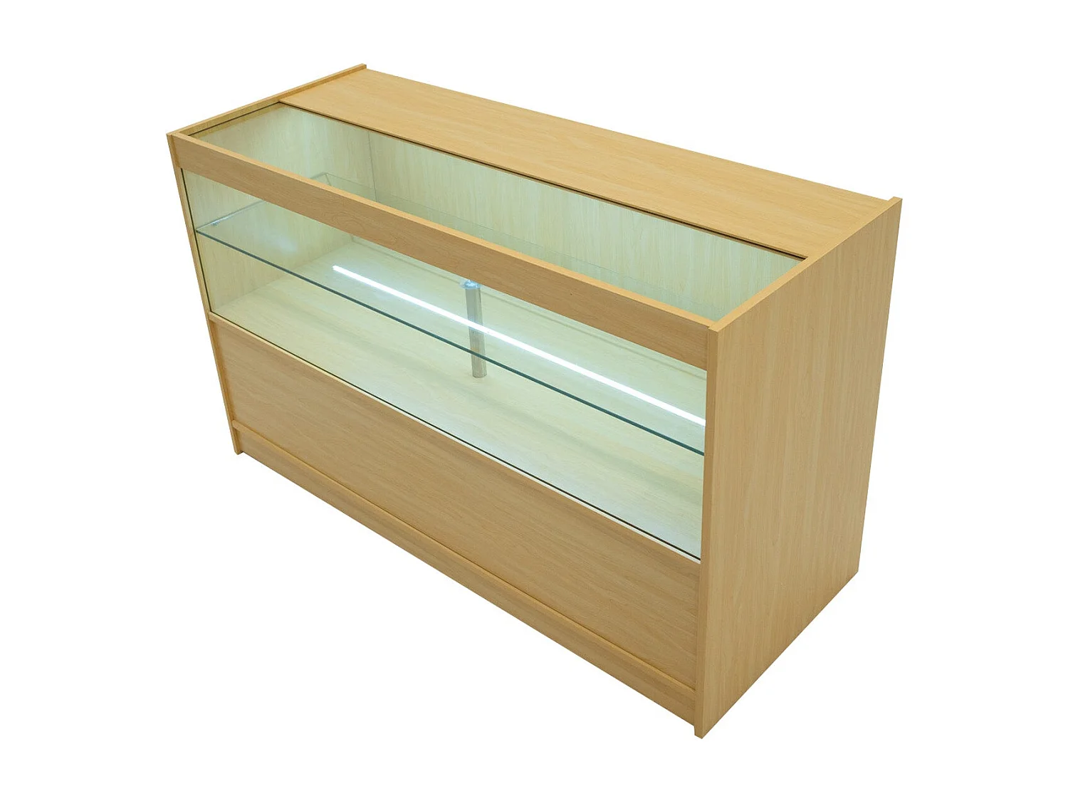 Comptoir de Ventes Verouillables en MDF Érable à LED Ensemble Selene C1500 CM60