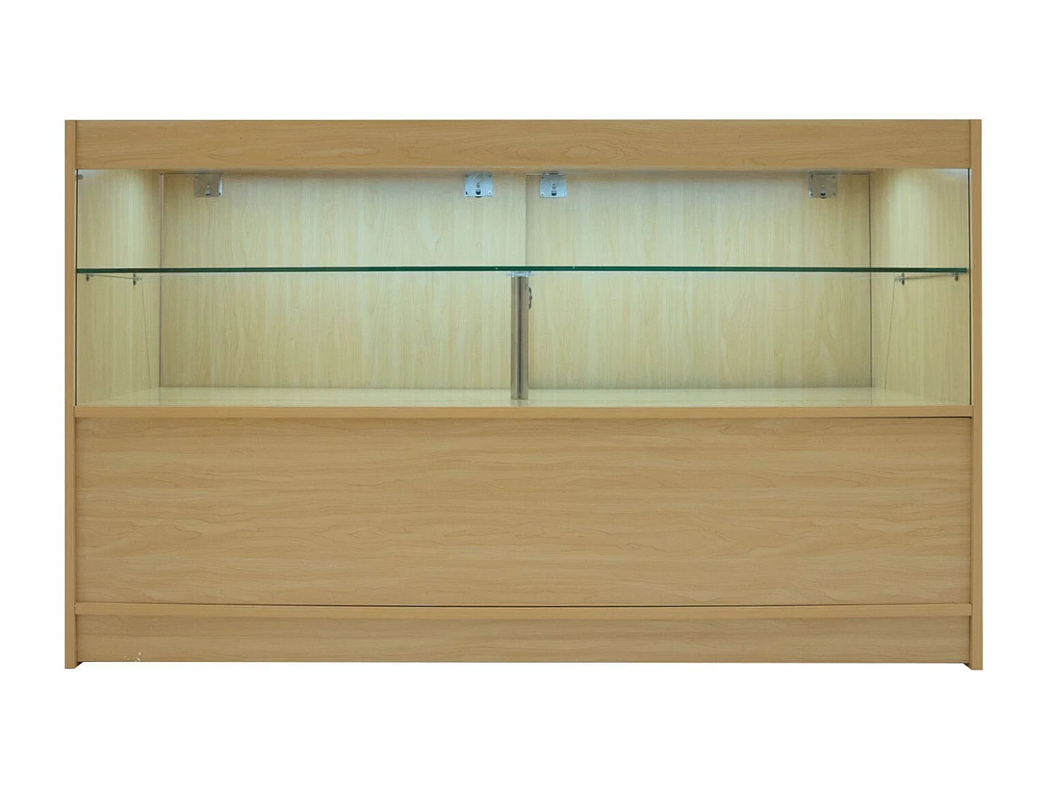 Comptoir de Ventes Verouillables en MDF Érable à LED Ensemble Selene C1500 CM60