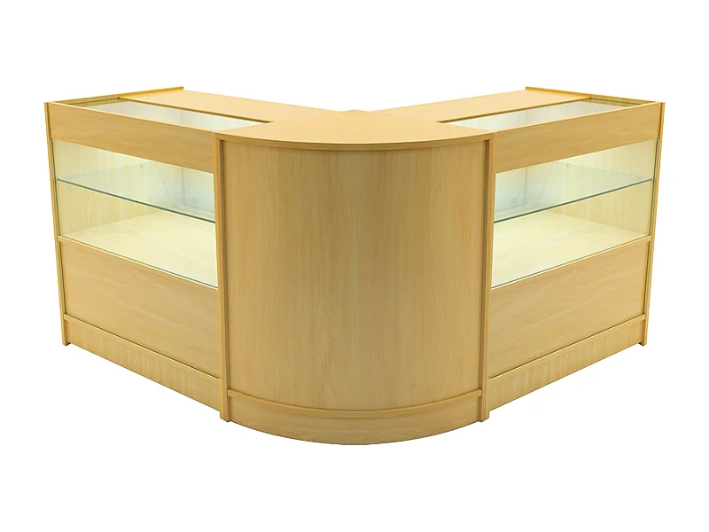 Comptoir de Ventes Verouillables en MDF Érable à LED Ensemble Selene C900 CM60