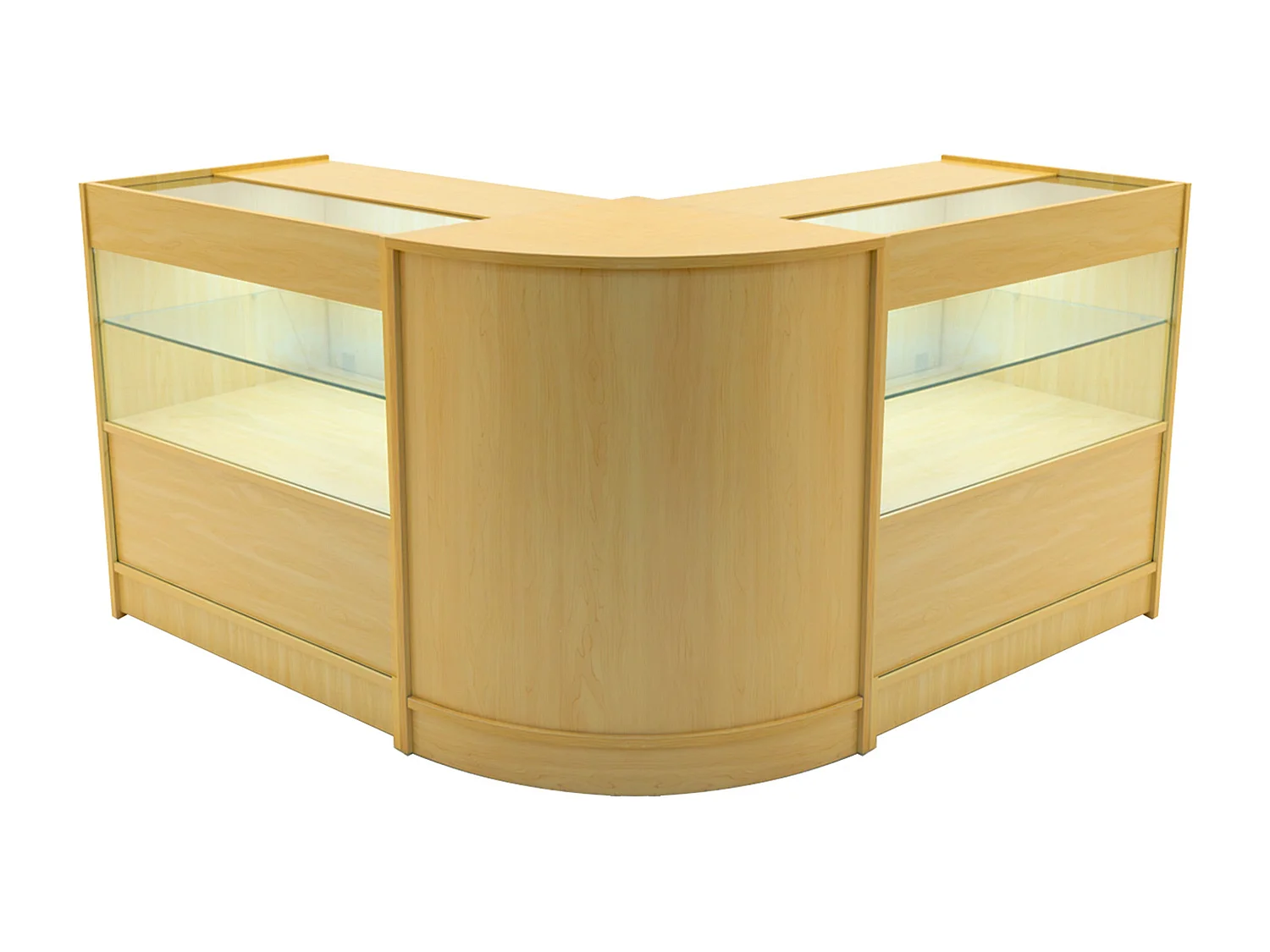 Set Banconi Acero Selene LED C900 CM60 con Serratura e Vetrina Espositiva