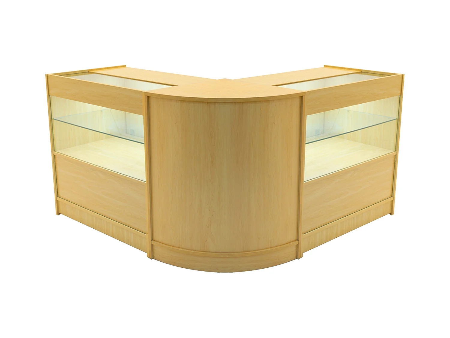 Comptoir de Ventes Verouillables en MDF Érable à LED Ensemble Selene C900 CM60