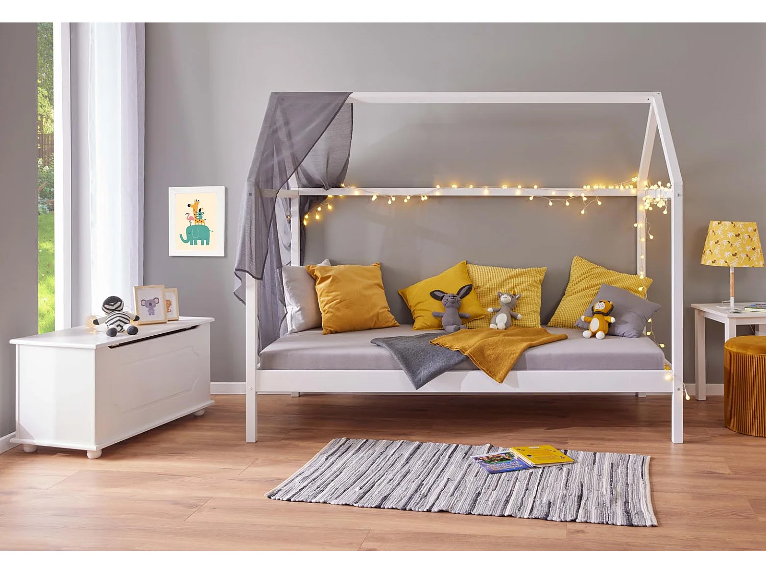 SunRoad bed als huis voor kind wit.