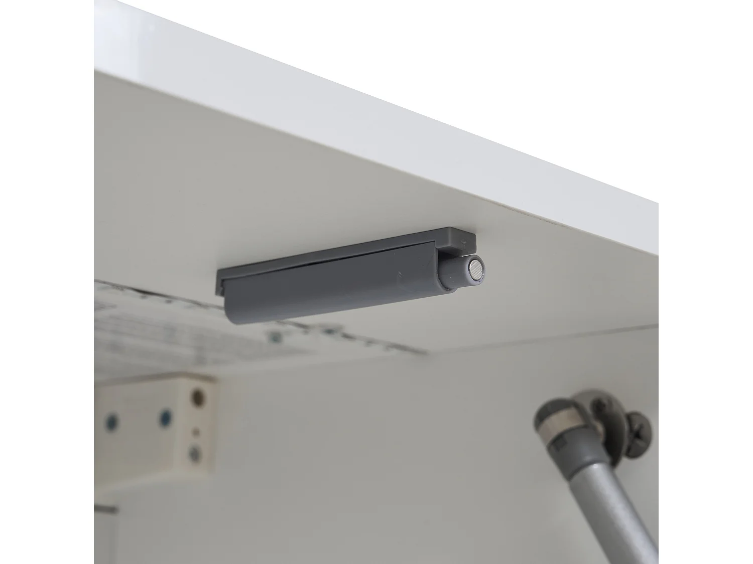 Ensemble meuble TV suspendu LED 180x33x30 cm avec 1 meuble TV 1 vitrine 1 support mural en bois - blanc