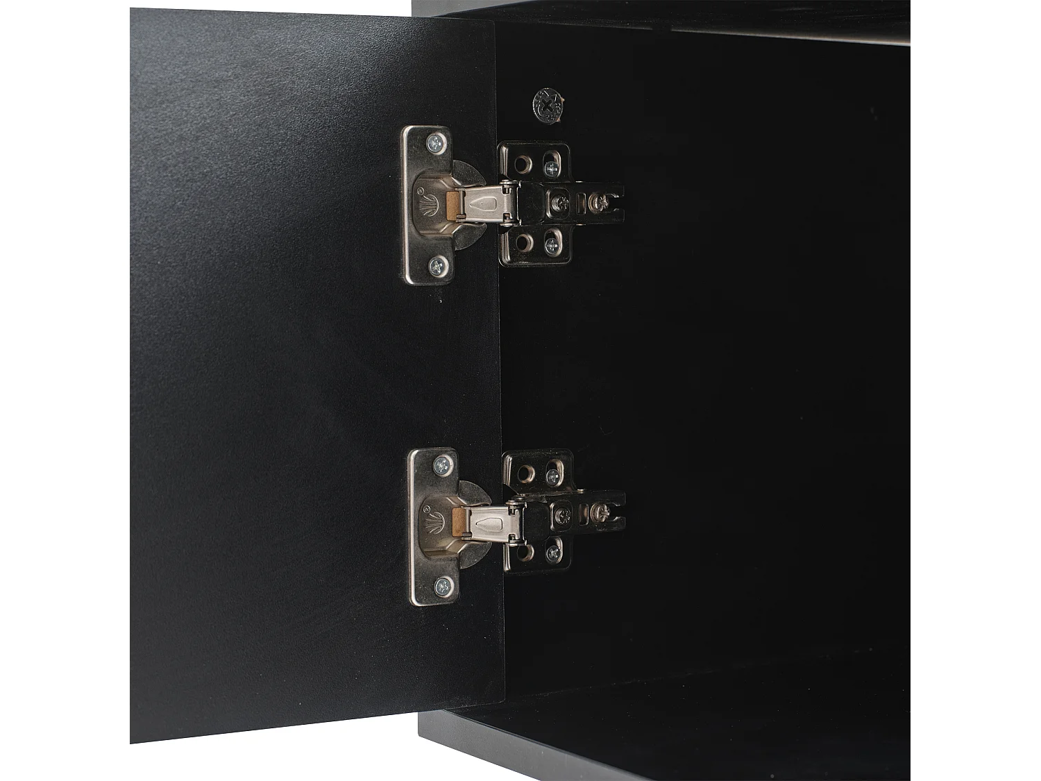 Meuble TV 200x40x51 cm avec 2 portes 2 tiroirs meuble de rangement en bois - noir