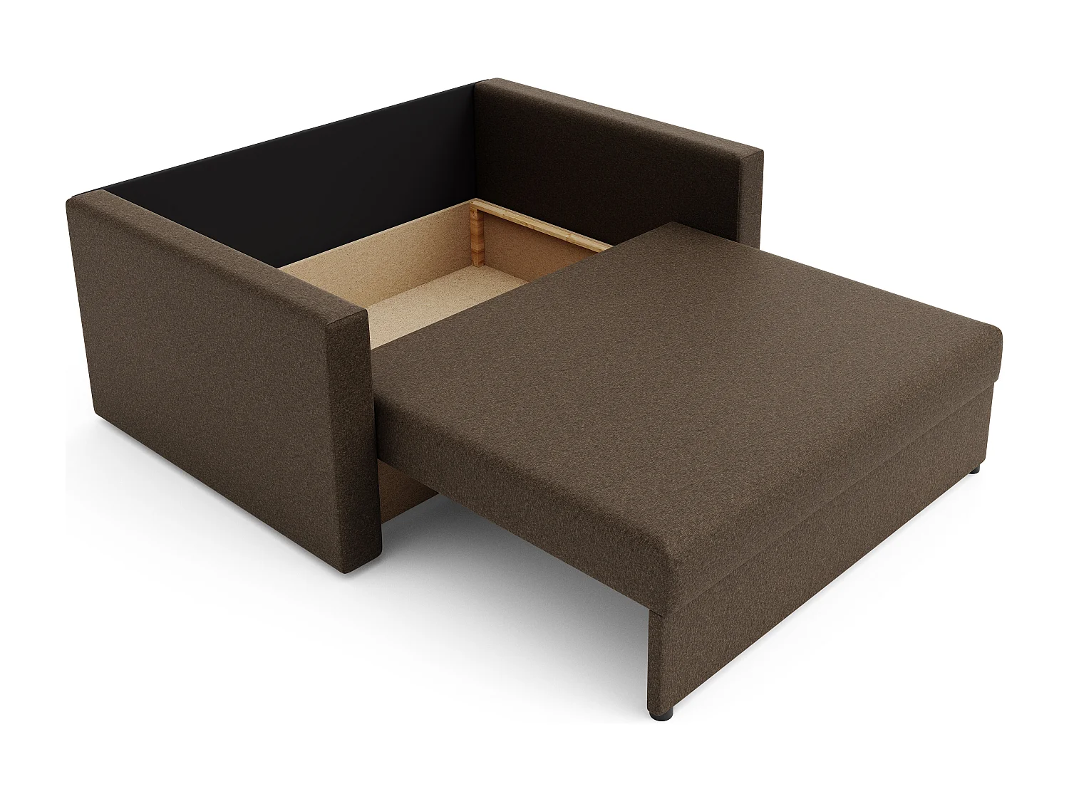 BEDANTE SOFA AMERYKANKA HEVEN 120 HORSE + Sawana 25 Braun mit Stauraum Bettkasten Wohnzimmersofa Couch Sofa Bettsofa Bettkasten Bettcouch